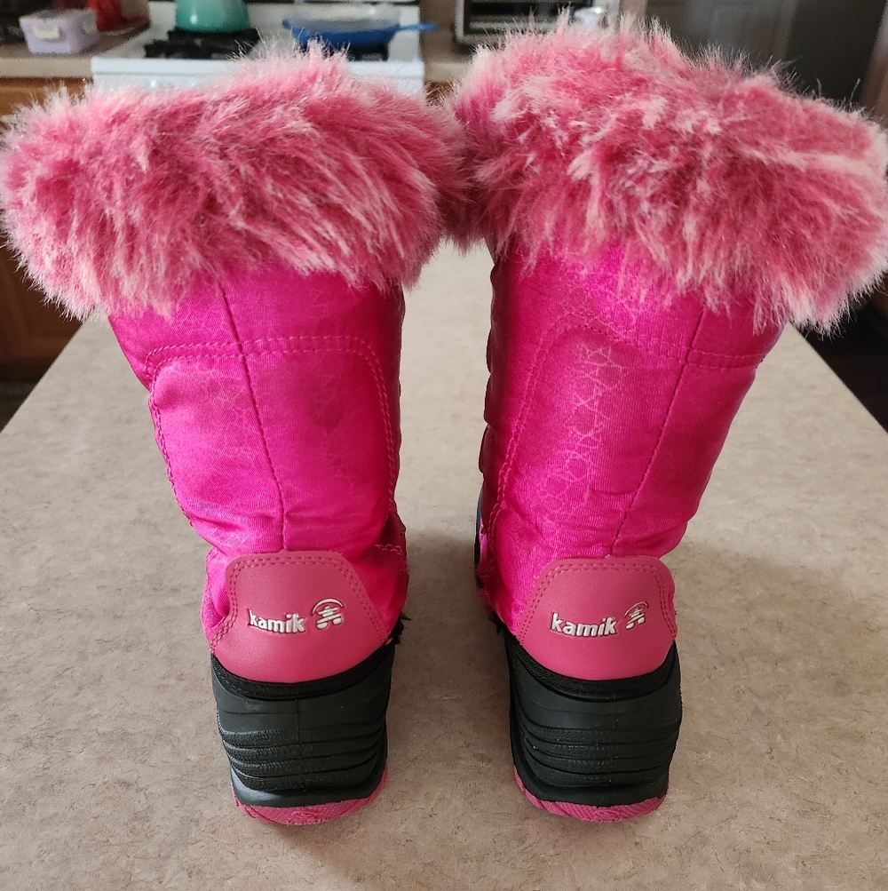 Girls Faux Fur Snow Boots- Kamik - Picture 4 of 8